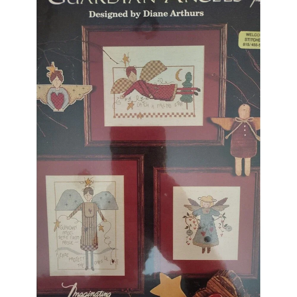 Vintage Imaginating Guardian Angels Cross Stitch Pattern Book 140 Diane Arthurs